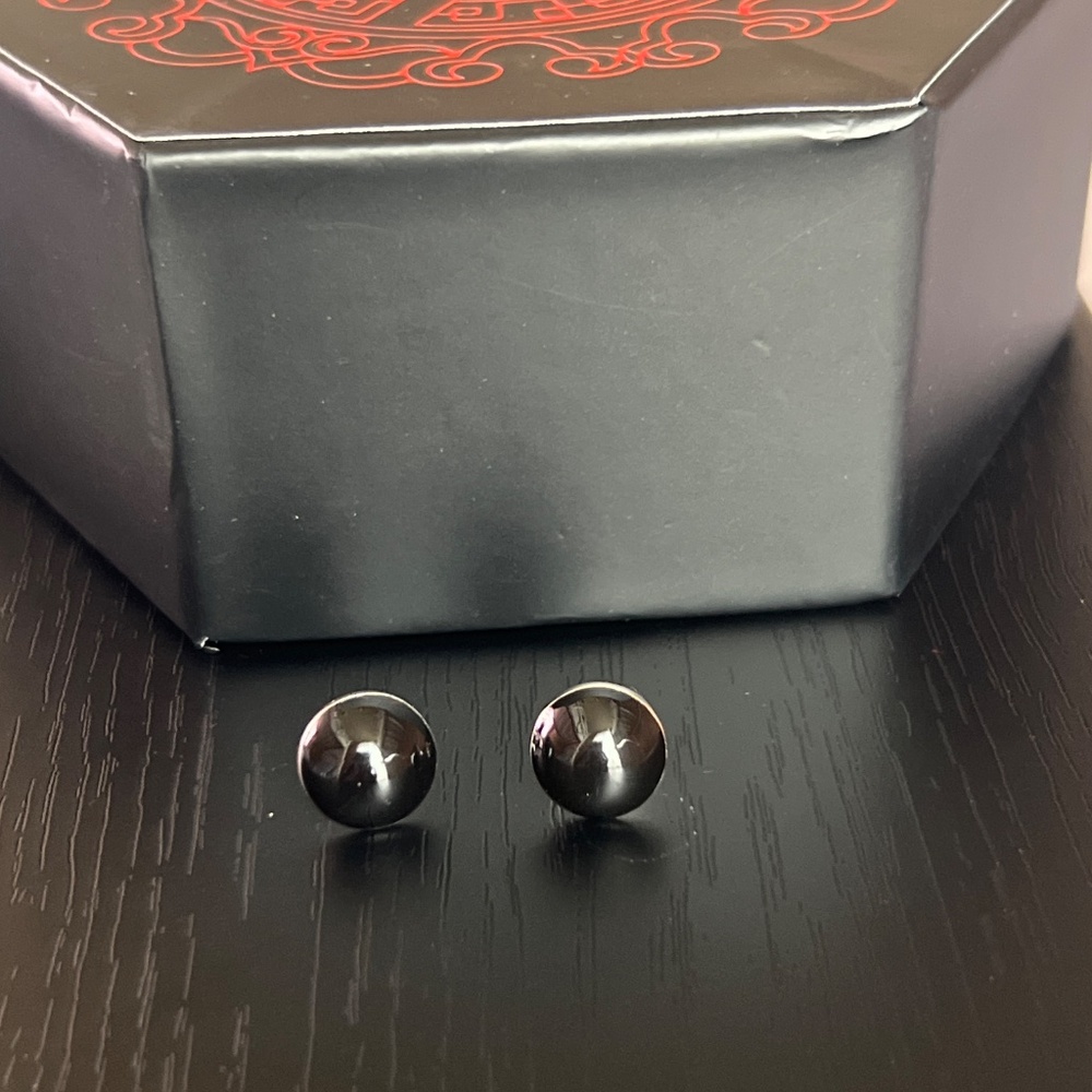 Original ZAG Marinette Miraculous Ladybug Normal Black Earrings Unused